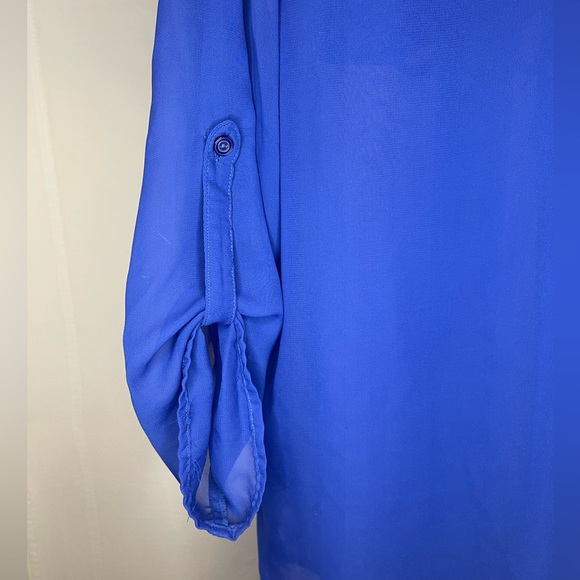 Royal blue Mix&Co long sleeved Top | Size: Medium - Picture 3 of 4